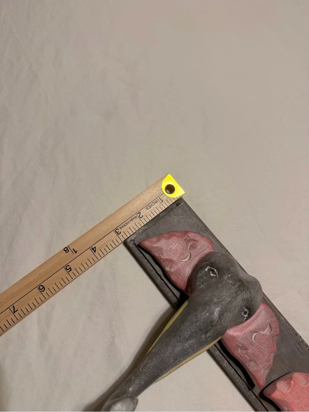 Handcrafted Elephant Wall Hook - Gray and Pink